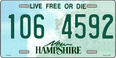 NH license plate 1064592