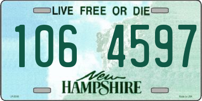 NH license plate 1064597