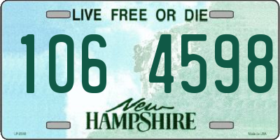 NH license plate 1064598