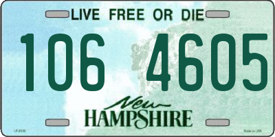 NH license plate 1064605