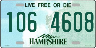 NH license plate 1064608
