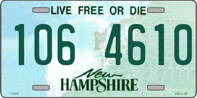 NH license plate 1064610
