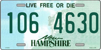 NH license plate 1064630