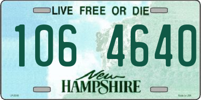 NH license plate 1064640