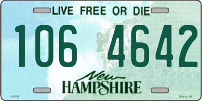 NH license plate 1064642