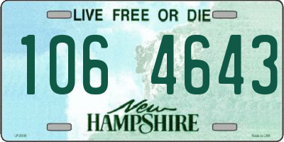 NH license plate 1064643