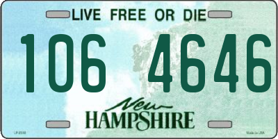 NH license plate 1064646