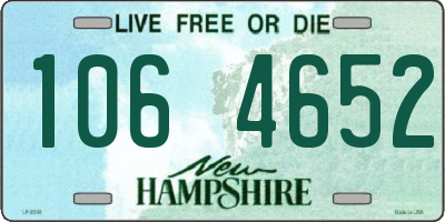 NH license plate 1064652