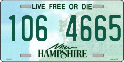 NH license plate 1064665