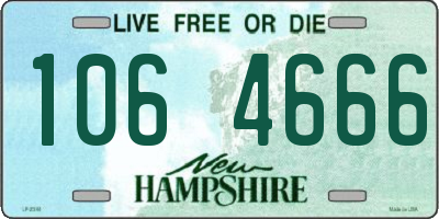 NH license plate 1064666