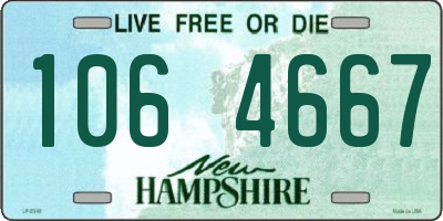 NH license plate 1064667