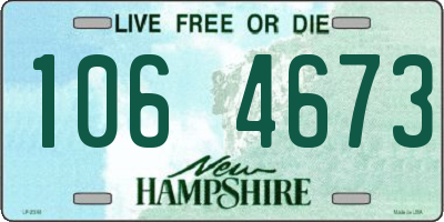 NH license plate 1064673