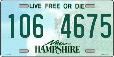 NH license plate 1064675