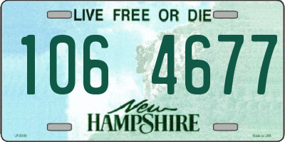 NH license plate 1064677
