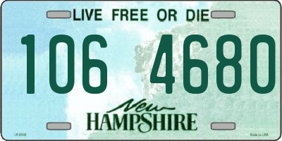 NH license plate 1064680