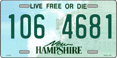 NH license plate 1064681