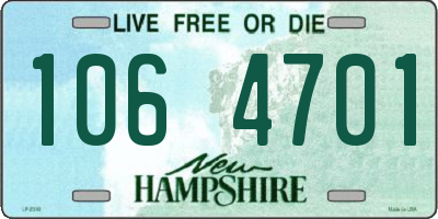 NH license plate 1064701