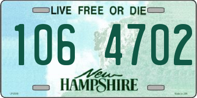 NH license plate 1064702