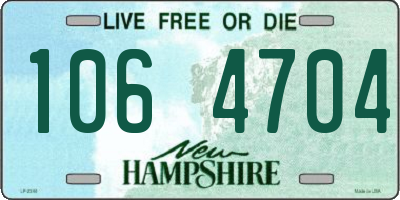 NH license plate 1064704