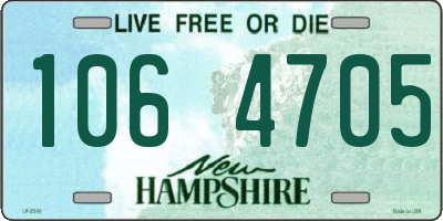 NH license plate 1064705