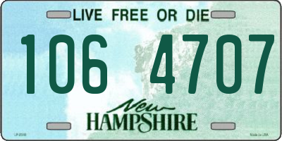NH license plate 1064707