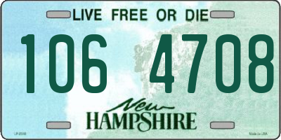 NH license plate 1064708