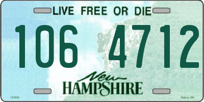 NH license plate 1064712