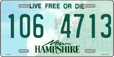 NH license plate 1064713
