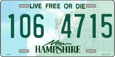 NH license plate 1064715