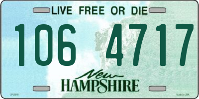 NH license plate 1064717