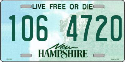 NH license plate 1064720