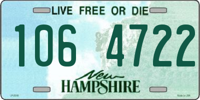 NH license plate 1064722