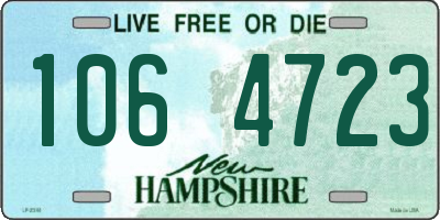 NH license plate 1064723