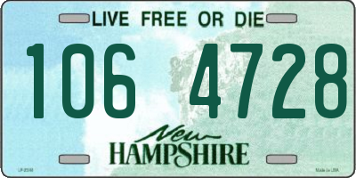NH license plate 1064728