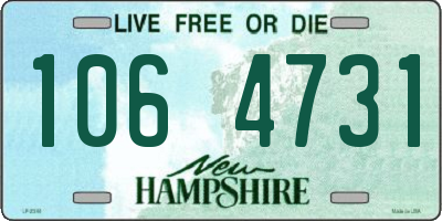 NH license plate 1064731