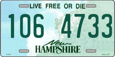 NH license plate 1064733