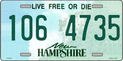 NH license plate 1064735