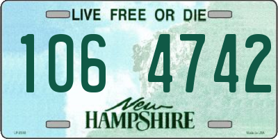 NH license plate 1064742