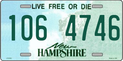 NH license plate 1064746