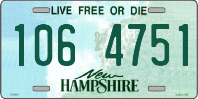 NH license plate 1064751