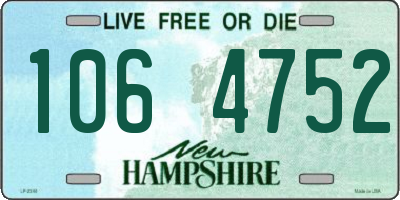 NH license plate 1064752