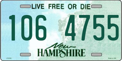 NH license plate 1064755