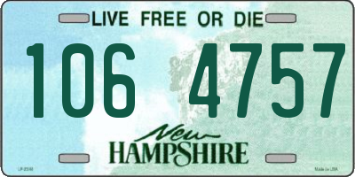 NH license plate 1064757