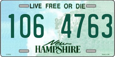 NH license plate 1064763