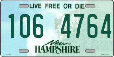 NH license plate 1064764