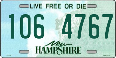 NH license plate 1064767