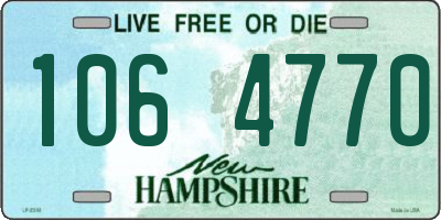 NH license plate 1064770