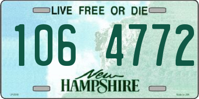 NH license plate 1064772