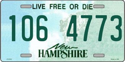 NH license plate 1064773