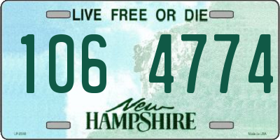 NH license plate 1064774
